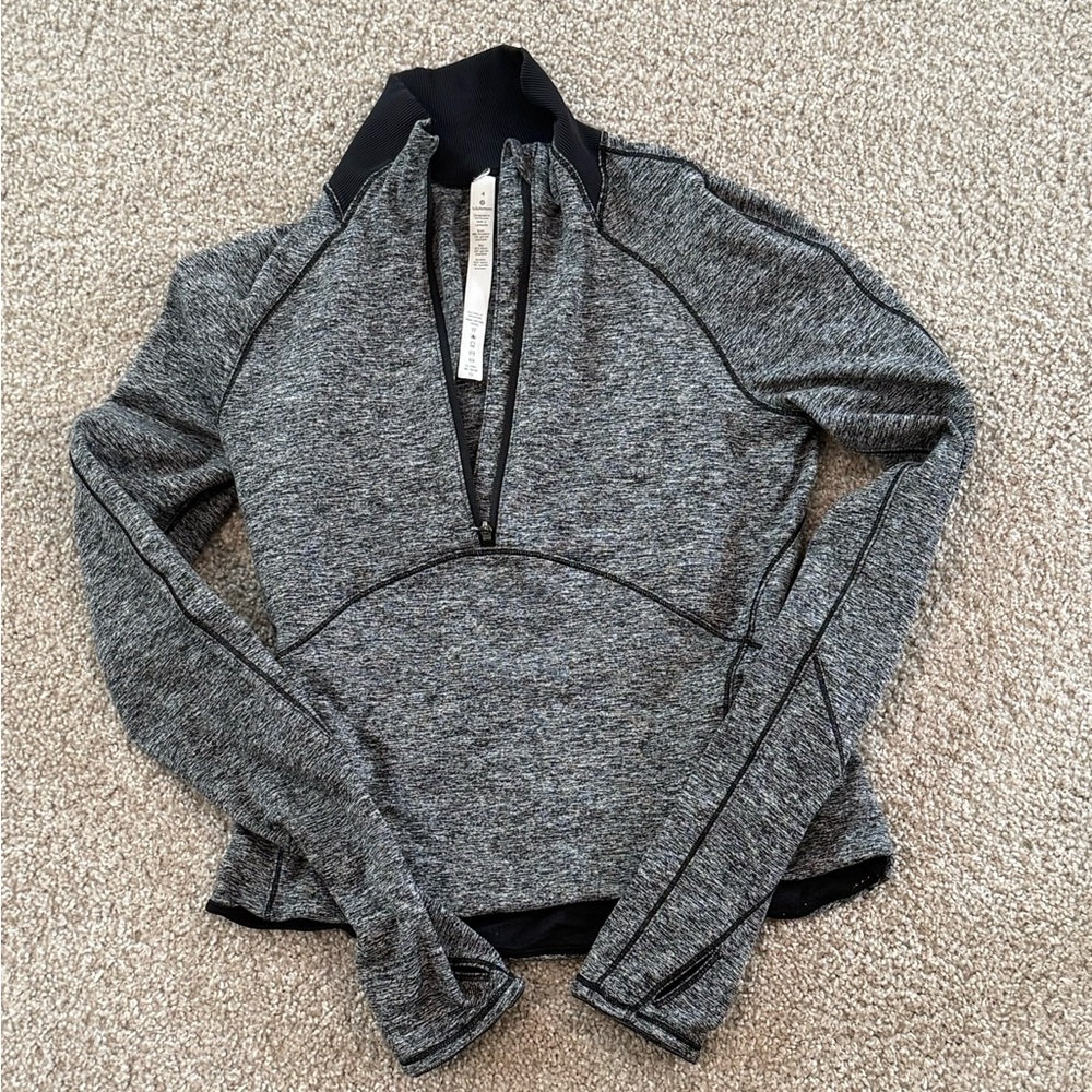 Lululemon Athletica Black and Gray Zip Pullover